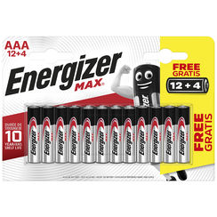 Energizer Max Blister AAA/LR03 Micro 12+4 Stück