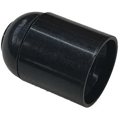 Fassung E27 Kunststoff schwarz glatt, 190°C