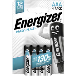 Batterie Alkali Energizer Max Plus AAA LR03 1,5V, 4er Blister