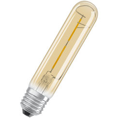 LED-Lampe 1906 TUBULAR E27, 2,8W, 240V, 2400K, Ø28,5x138mm, gold, klar